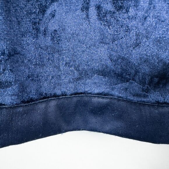 Avon Embossed Velvet 3/4 Sleeve Tunic Top Womens Large Blue Elegant Whimsigoth - Picture 7 of 14